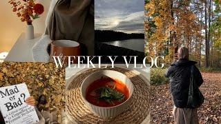 Weekly vlog | waking up at 7am, autumnal walks, going to the masjid, abaya shopping, soup, cozy