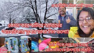 নিউজার্সিতে আবার তুষার ঝড়.কেমন করে কাটছে আমাদের আমেরিকায় তুষার ঢাকা দিন গুলো?#bengalivlog