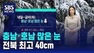 [날씨] 내일부터 충남·호남 많은 눈…전북 최고 40cm / SBS