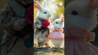 Torn Clothes 🩹, Pure Heart ️ | The Sad Bunny’s Love Tale #cutebunny #hardworking #cartoon