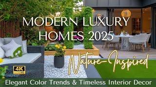 Modern Luxury Homes 2025: Nature-Inspired Courtyards, Elegant Color Trends & Timeless Interior Decor