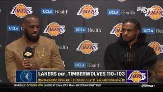 LeBron and Bronny on being the first father-son duo in the NBA: "I'll always cherish this moment!