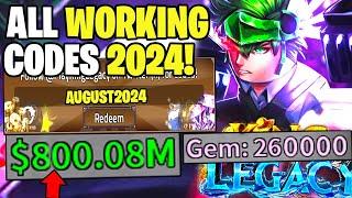 *NEW* ALL WORKING CODES FOR KING LEGACY IN AUGUST 2024! ROBLOX KING LEGACY CODES