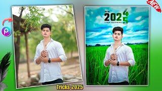 2025 happy new year photo editing kaise kare PicsArt photo editing// Best New year editing tutorial