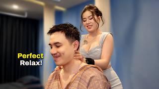 ASMR  Luxury Full Service at NJ184 Barbershop! (Massage, Ear Cleaning, Facial, Shampoo)