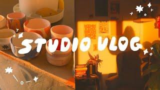 art studio vlog  first shop update as a full-time artist!