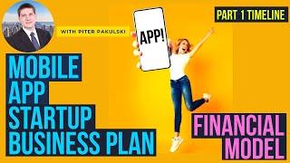 Mobile App (Startup) financial model / business plan. Part 1. Timeline. MS Excel tutorial from 0.