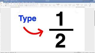 How to Write 1/2 in Word - Half as a Fraction