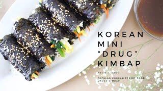 Korean Vegetarian Mini "Drug" Mayak Kimbap (마약김밥) Recipe // Popular Korean Street Food