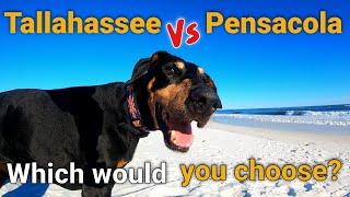 Should we visit Tallahassee, St Marks or Pensacola Beach?