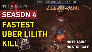 Fastest Lilith Kill in Season 4! BASHing her brains out! Skip phase & chill~【Diablo 4】