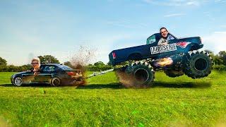 J'arrache ma M5 v10 avec mon MONSTER TRUCK !