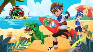 [DinoTrainers] ️Summertime! Beach Time️Dinosaurs Summer Special Adventure | Cartoon | Toys | Robot