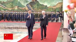 习近平举行仪式欢迎意大利总统马塔雷拉访华；习近平同意大利总统马塔雷拉会见出席中意文化合作机制大会和中意大学校长对话会代表/Xi Jinping meets with Italian President