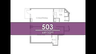 Apartment 503 (649 sqft)