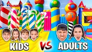 HIDE & SEEK at World's Largest Bounce Park! (Kids vs Adults)