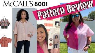 MCCALLS PATTERN REVIEW 8001. mccalls PATTERN 8001