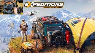 EXPEDITIONS a MudRunner Game PC Ep1 - First Wheel Expedition CLIMB THE MOUNTAIN!