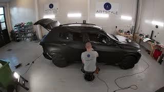 BMW X5 G05 Timelapse - Wrapped in Hexis Deep Black Satin