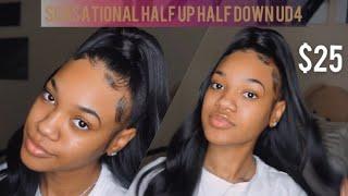 NO SEW NO GLUE Half Up/Down Style (Sensationnel UD4) - FT SLAYED HAIR MAGIC