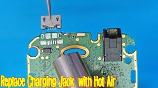 How to replace Mobile Phone Micro USB Charging Port Jack with Hot Air SMD Rework Station Tutorial 22