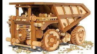 Wooden model mining truck - homemade - plans available