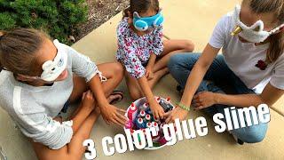 3 colors slime challenge doen in Amerika