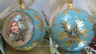 Christmas Decorations Decoupage Ideas Ornaments DIY