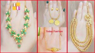 Latest simple necklace and chain designs | Light Weight Gold Chain Necklace Designs | T.F.