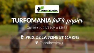 Turfomania Pronostic Quinté du Jeudi 14 Novembre 2024