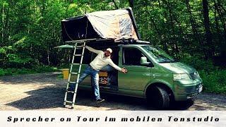 Werbesprecher ist im mobilen Tonstudio unterwegs  - Schalldose on Tour