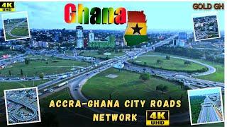 ROAD NETWORK IN ACCRA GHANA  | 4K Drone Footage |