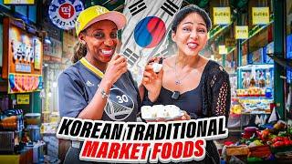 Eating Korean Street Food with My SISTER is a WHOLE Different Experience! traditional korean market