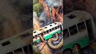 Nature Exploration: Python and Bus after Wildfire #shorts #trending #viralvideo