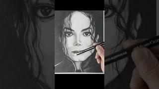 Dibujar a Michael Jackson con lápiz acuarelable #fancylooks #retrato #MichaelJackson