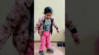 This baby girl is awesome rider …. Skating in small room  #bachpan #skater #childhoodlife