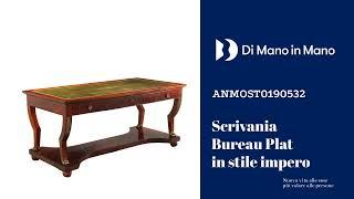 Scrivania Bureau Plat in Stile Impero - Italia XX secolo