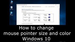 How to change mouse pointer size and color Windows 10