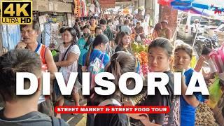 [4K] AMAZING Overcrowded DIVISORIA Street Market & Street Foods Tour 2024