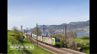 4K Freight Trains Along The Swiss BLS North Ramp Part 2 - April 2019