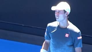 Air Kei !  Nishikori  practice :Australian Open 2019