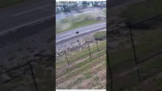 Security camera captures a truck flipping multiple times as it crashes in Lumberton, TX