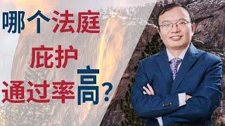 美国哪个地方庇护法庭通过率高？