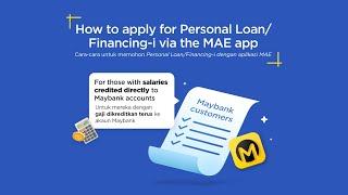 Personal Financing | How to apply via the MAE app for Maybank payroll customers