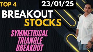 Top 4 Breakout stocks for tomorrow | 23/01/25 | swing stocks for tomorrow | intraday stocks tomorrow