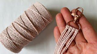 Macrame - Simple Macrame Keychain - Easy Macrame Tutorial