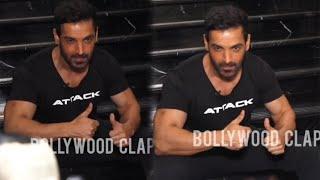 John Abraham Doing Attack Film Promotions At Juhu | Bollywood Clap