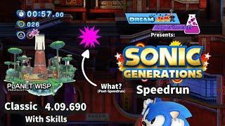 Dream Jamπ´s Sonic Generations Classic Planet Wisp Speedrun - Time: 4.09.690.