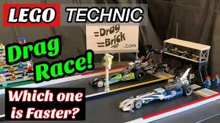 LEGO Technic Drag Race - Dragster Set 42103 vs. Record Breaker 42033 - Which one is Faster?