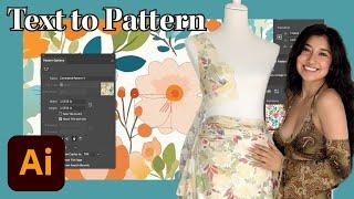 Designing Fabric with Illustrator’s NEW Text to Pattern | Adobe Creative Cloud